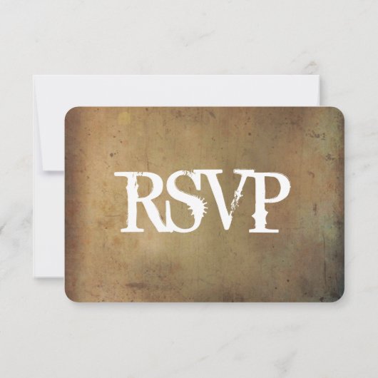 Rustic Typography Wedding RSVP-kaarten RSVP Kaartje (Achterkant)