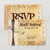  Rustic Typography Wedding RSVP-kaarten RSVP Kaartje (Voorkant / Achterkant)