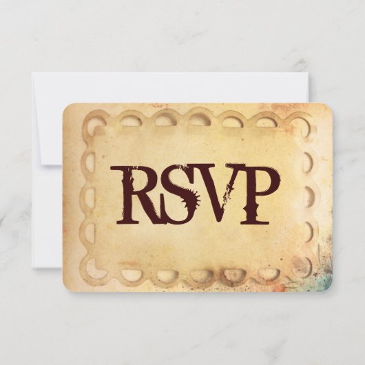  Rustic Typography Wedding RSVP-kaarten RSVP Kaartje (Achterkant)