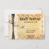  Rustic Typography Wedding RSVP-kaarten RSVP Kaartje (Voorkant)