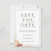 Rustic Typography Wedding Save the Date Kaart (Voorkant)