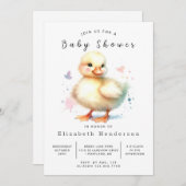 Rustic Uitnodiging Eendje Baby Shower Print (Voorkant / Achterkant)