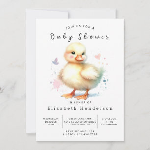 Rustic Uitnodiging Eendje Baby Shower Print