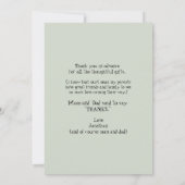 Rustic Ultrasound Dank u Baby punt van Uitzicht Bedankkaart (Achterkant)