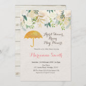 Rustic Umbrella April Shower brengt May Flowers Kaart (Voorkant / Achterkant)