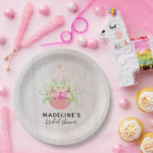 Rustic Umbrella | Rozen op houten Vrijgezellenfees Papieren Bordje (Feest)