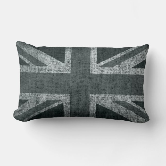 Rustic Union Jack in Grays Kussen (Voorkant)