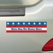 Rustic USA Patriotic Flag "Hate heeft geen thuis h Bumpersticker (Op auto)