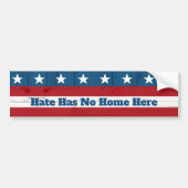 Rustic USA Patriotische Vlag "Haat Heeft Hier Geen Bumpersticker (Voorkant)