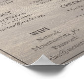 Rustic Vacation Rental Welcome Poster (Hoek)