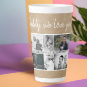 Rustic Vader met Kinder familie Papa Foto Collage Latte Mok
