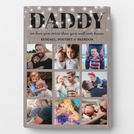 Rustic Vaderdag 9 Foto Fotoplaat (voorkant)