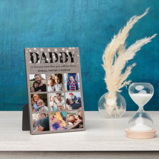 Rustic Vaderdag 9 Foto Fotoplaat (Zijkant)