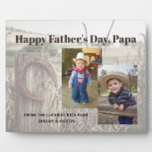 Rustic Vaderdag Persoonlijke foto Fotoplaat (Voorkant)