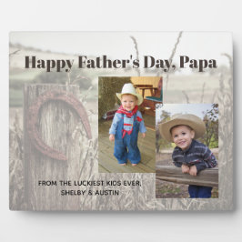 Rustic Vaderdag Persoonlijke foto Fotoplaat