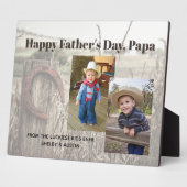 Rustic Vaderdag Persoonlijke foto Fotoplaat (Zijkant)