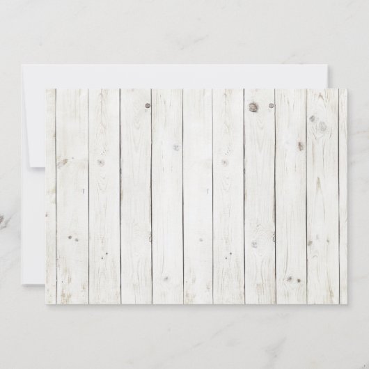 Rustic Valentijnsdag Boy's Baby shower Kaart (Achterkant)