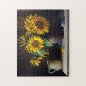Rustic Vase van zonnebloemen | Floral Legpuzzel (Verticaal)