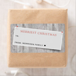 Rustic vastgemaakte Kerstvakantie van en naar Etiket