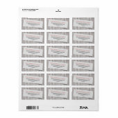 Rustic Vastgezette Retouradres Etiket (Full Sheet)