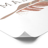 Rustic Veer | Blauwe gepersonaliseerde naam wandku Poster (Hoek)