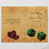 Rustic Vegas Emerald Green vouded Wedding Program (Voorkant)
