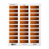 Rustic Verbrande Oranje Herfst Bruiloft Retouradre Etiket (Full Sheet)