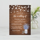 Rustic vergeet me niet om te trouwen kaart (Staand voorkant)