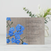 Rustic vergeet-me-niet-weddenschappen kaart (Staand voorkant)