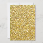 Rustic verlaat Gouden Glitter Cross Eerste Communi Kaart (Achterkant)