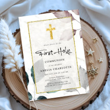 Rustic verlaat Gouden Glitter Cross Eerste Communi