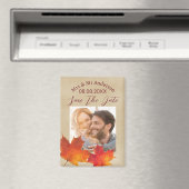 Rustic verlaat Herfst Fall Wedding Save the Date Magneet (Insitu (Vaatwasser))