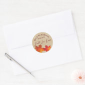 Rustic verlaat Herfst in liefde herfstbruiloftsgun Ronde Sticker (Envelop)