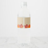 Rustic verlaat Herfst in liefde herfstbruiloftsgun Waterfles Etiket (Achterkant)