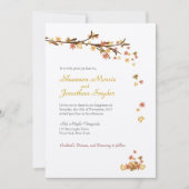 Rustic verlaat huwelijksuitnodiging kaart (Voorkant)