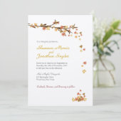 Rustic verlaat huwelijksuitnodiging kaart (Staand voorkant)