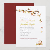 Rustic verlaat huwelijksuitnodiging kaart (Voorkant / Achterkant)