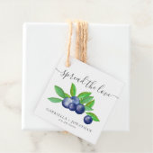 Rustic verspreidt de Love Blueberry Jam Kraft Pape Bedankjes Labels (In situ)