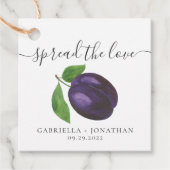 Rustic verspreidt het document Love Plum Jam Kraft Bedankjes Labels (Voorkant)