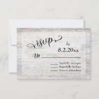 Rustic Verweerd Grijs Hout Elegante Trouw-RSVP