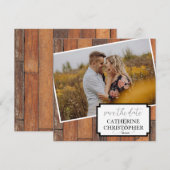 Rustic Vibes Foto Save The Date (Voorkant / Achterkant)