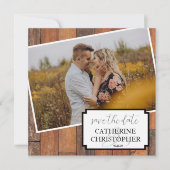 Rustic Vibes Foto Save The Date (Voorkant)