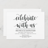 Rustic Vier met ons Brunch Uitnodigingskaart Kaart (Voorkant / Achterkant)