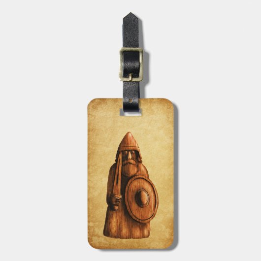 Rustic Viking Bagagelabel (Voorkant verticaal)