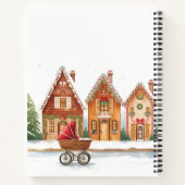 Rustic Village House Winter Baby shower Gastboek Notitieboek (Achterkant)