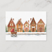 Rustic Village Huizen Winter Baby shower Registry Informatiekaartje (Achterkant)