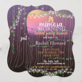 Rustic Vine & Lights Bruidsbrunch Kaart (Voorkant / Achterkant)