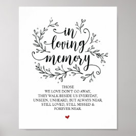 Rustic Vines Huwelijk Ter Nagedachtenis Bord Poster