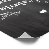 Rustic Vines Schoolbord In liefdevolle herinnering Poster (Hoek)