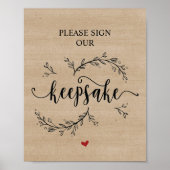 Rustic Vines, teken alsjeblieft ons keepaardbord Poster (Voorkant)